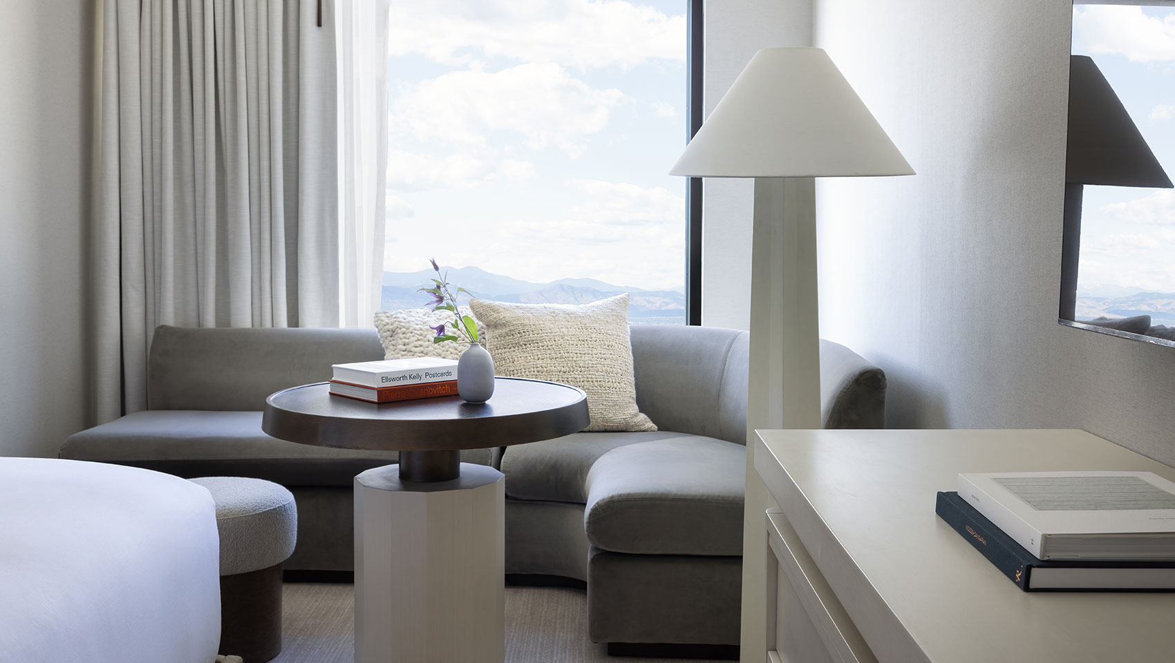 claret guestroom lounge area